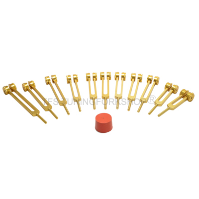 Gold Finish Cosmic Octave Planetary Tuning Forks