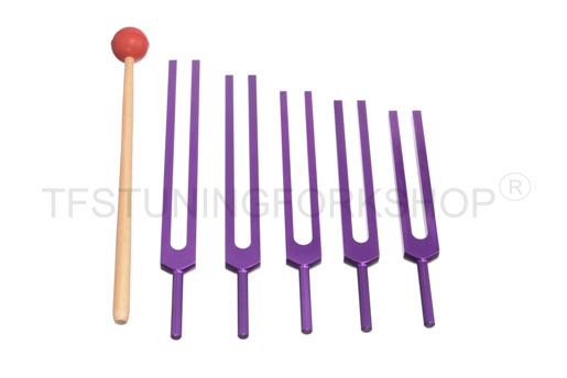 Purple Finish Sharps Tuning Fork Set